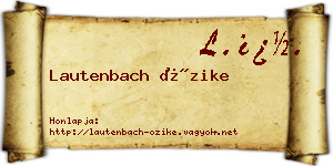 Lautenbach Őzike névjegykártya